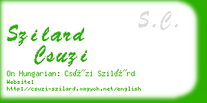 szilard csuzi business card